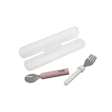 Load image into Gallery viewer, Melii Detachable Spoon &amp; Fork - Luxe Pink + Ivory
