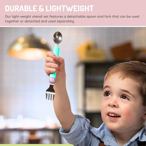 Melii Detachable Spoon & Fork - Luxe Pink + Ivory
