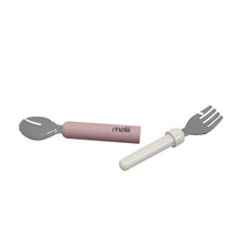 Load image into Gallery viewer, Melii Detachable Spoon &amp; Fork - Luxe Pink + Ivory
