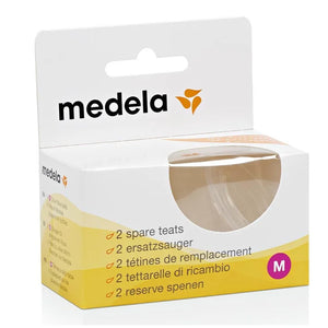 Medela Breast Milk Bottle Spare Teats - 2 pack - Choose from SMALL & MED