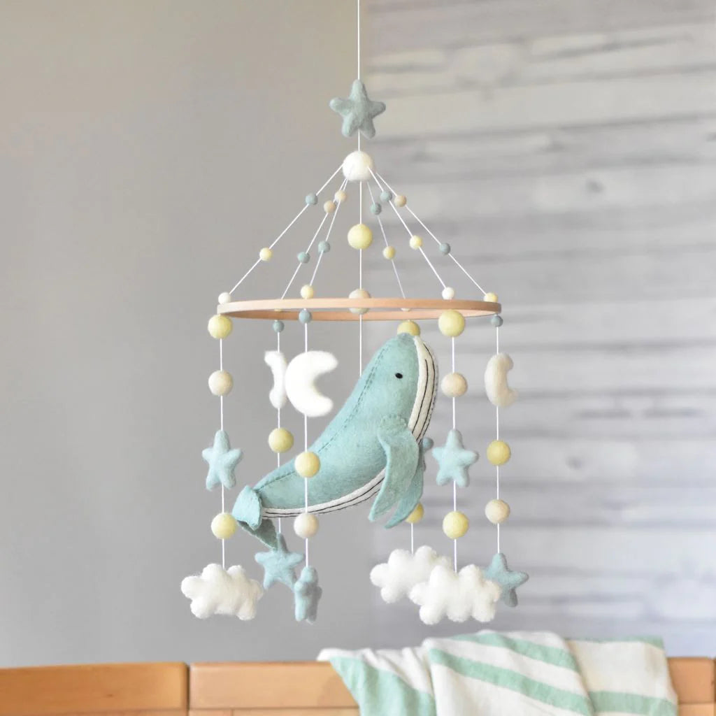 Tik Tak Design Mint Whale Baby Mobile – Babylove Ltd