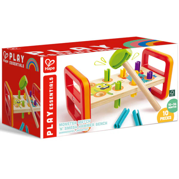 Hape Monster Match 'N' Smash Hammer Bench