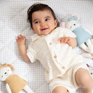 Living Textiles Knitted Animal Soft Toy - Molly the Mouse