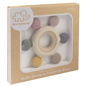 Playground Silicone Multi-Surface Teething Wheel - Choose your colour