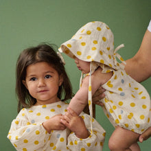 Load image into Gallery viewer, Nature Baby Crinkle Muslin Sunhat - Summer Polka Dot Print
