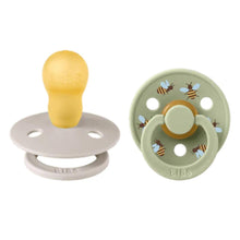 Load image into Gallery viewer, BIBS Studio Colour Pacifier 2 pack - Bumblebee Mushroom Mix
