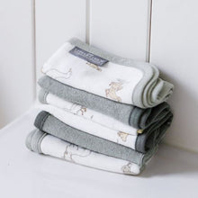Load image into Gallery viewer, The Little Linen Towelling Washers 6 pack - Farmyard Lamb
