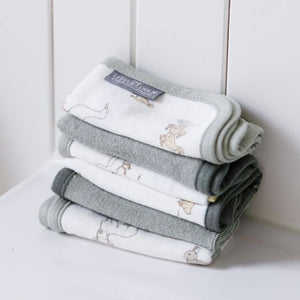 The Little Linen Towelling Washers 6 pack - Farmyard Lamb