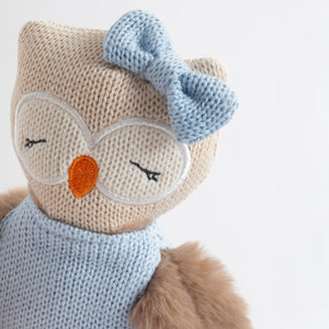 Living Textiles Knitted Animal Soft Toy - Ollie the Owl