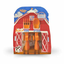 Load image into Gallery viewer, Constructive Eating Tractor Cutlery Set 2 pc - Orange
