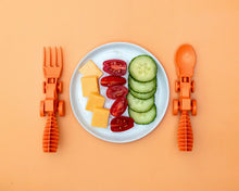 Load image into Gallery viewer, Constructive Eating Tractor Cutlery Set 2 pc - Orange
