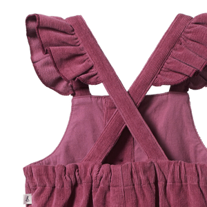 Nature Baby Orchard Cord Overalls - Rhubarb