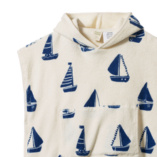 Load image into Gallery viewer, Nature Baby Organic Cotton Terry Poncho Towel - Regatta
