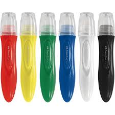 Faber-Castell Little Creatives Jumbo Washable Squeeze Paintbrushes 6 pack