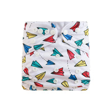 Load image into Gallery viewer, Bear &amp; Moo Reusable OSFM Cloth Nappy - Paper Planes
