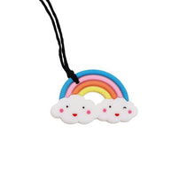 Load image into Gallery viewer, Jellystone Silicone Necklace - Rainbow Pendant - Pastel
