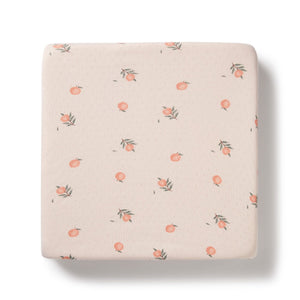 Wilson & Frenchy Pointelle Organic Cot Sheet - Peaches