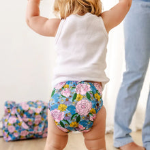 Load image into Gallery viewer, Bear &amp; Moo Reusable OSFM Cloth Nappy - Peony Blooms
