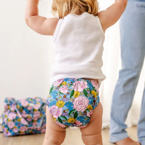 Bear & Moo Reusable OSFM Cloth Nappy - Peony Blooms