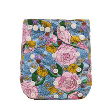 Load image into Gallery viewer, Bear &amp; Moo Reusable OSFM Cloth Nappy - Peony Blooms
