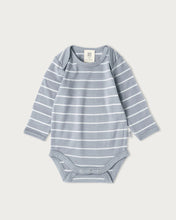 Load image into Gallery viewer, Babu Merino Bodysuit - Periwinkle Stripe
