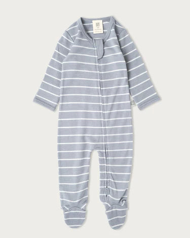 Babu Merino All-In-One - Periwinkle Stripe