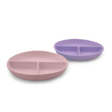 Load image into Gallery viewer, Melii Silicone Divided Suction Plate 2pk - Pink/Purple
