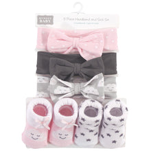 Load image into Gallery viewer, Hudson Baby Headband &amp; Sock Set - Pink Cloud
