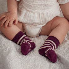 Load image into Gallery viewer, Lamington Merino Crew Length Socks - Plum
