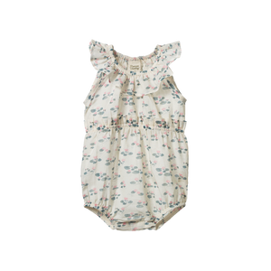 Nature Baby Plum Suit - Waterlillies Print