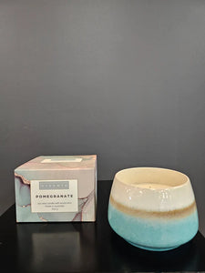 Vivante Pomegranate Soy Wax Candle With Wood Wick