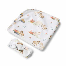 Load image into Gallery viewer, Snuggle Hunny Kids Stretch Cotton Baby Wrap &amp; Topknot Set - Pony Pals
