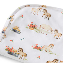 Load image into Gallery viewer, Snuggle Hunny Kids Stretch Cotton Baby Wrap &amp; Topknot Set - Pony Pals
