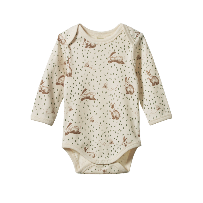 Nature Baby Long Sleeve Bodysuit - Rabbitty