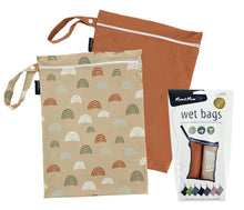 Load image into Gallery viewer, Mum2mum Wetbags Twin Pack - Rainbows &amp; Rust
