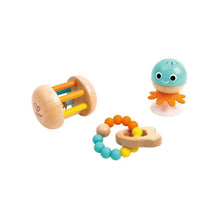Load image into Gallery viewer, Hape Baby-to-Toddler Sensory Gift Set 3 piece
