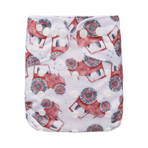 Bear & Moo Reusable OSFM Cloth Nappy - Little Red Tractor