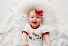 Load image into Gallery viewer, Child of Mine - Scarlet Trim Bodysuit - Red Vintage Toys
