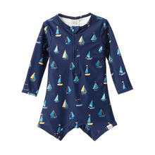Load image into Gallery viewer, Nature Baby One Piece Bathing Trunks - Regatta Navy
