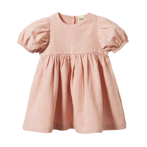 Nature Baby Albertine Dress - Rose Dust Crinkle