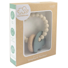 Load image into Gallery viewer, Playground Silicone Elephant Teether - Choose your colour
