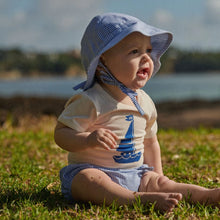 Load image into Gallery viewer, Nature Baby Stretch Jersey Short Sleeve Bodysuit - Sail Boat

