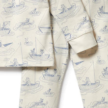 Load image into Gallery viewer, Wilson &amp; Frenchy Organic Long Sleeved Pyjamas - Sail Away
