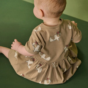 Nature Baby Saturday Dress - Moon Flower Gala Print