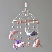 Load image into Gallery viewer, Tik Tak Design Co. Pink Ocean Animals Baby Mobile
