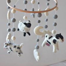 Load image into Gallery viewer, Tik Tak Design Co. Monochrome Farm Animal Baby Mobile

