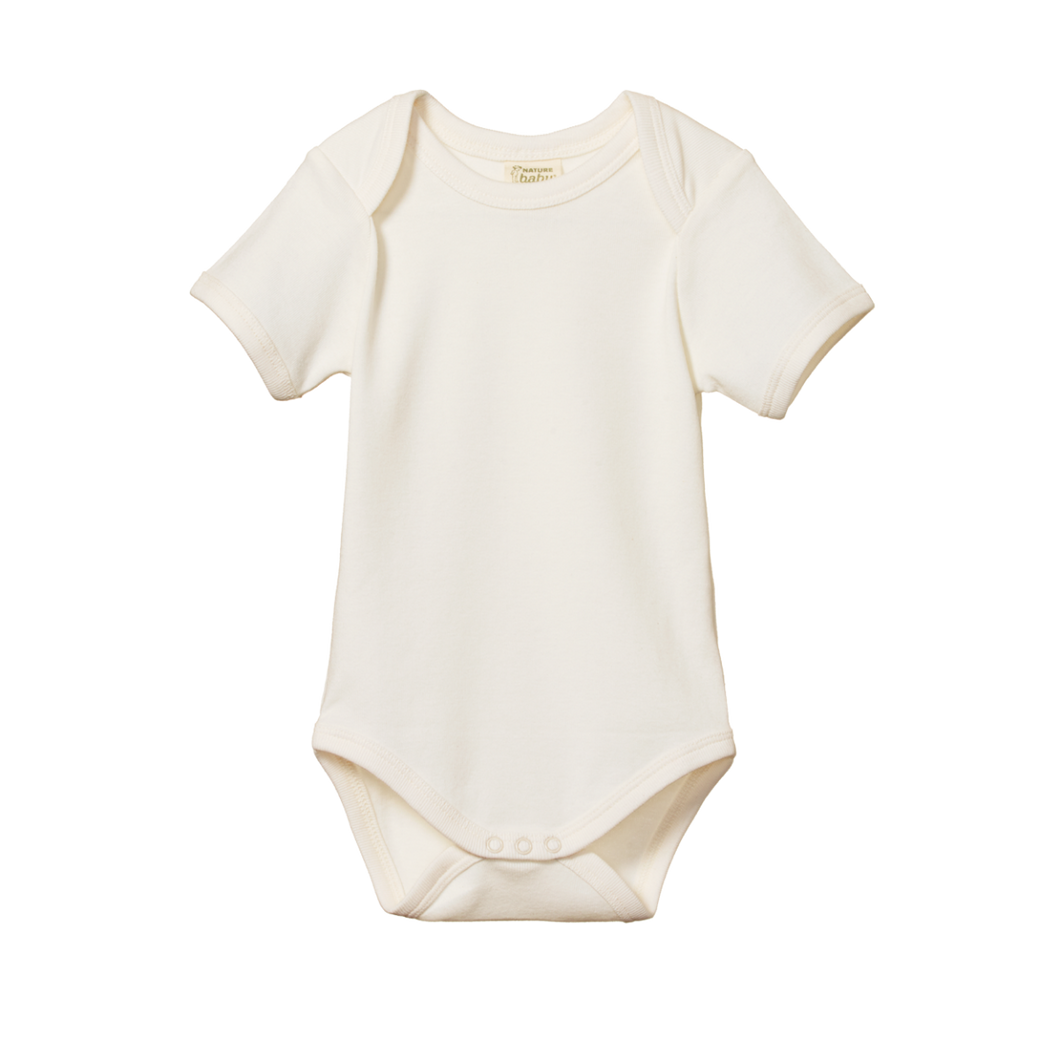 Nature Baby Short Sleeve Bodysuit - Natural