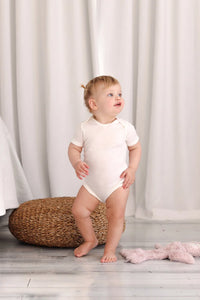 Elfwear Merino Short Sleeve Body Suit - Natural