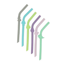 Load image into Gallery viewer, Melii Silicone Animal Straws with Cleaning Brush
