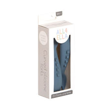Load image into Gallery viewer, All4Ella Comfy Grip Silicone First Spoons 2 Pack - Slate Blue
